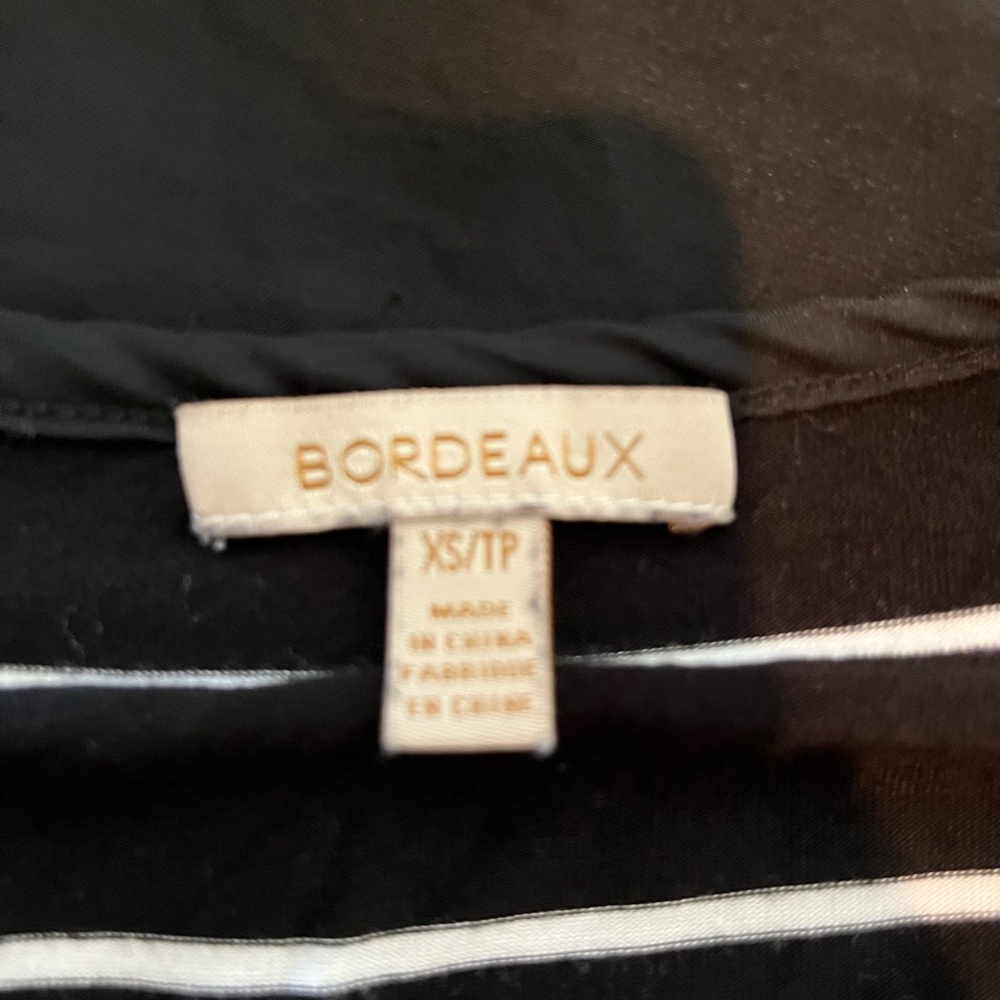 Bordeaux Black and White Striped Sweatshirt - Picture 4 of 4